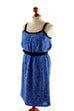 Vintage Trägerkleid blau Muster