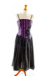 Vintage Abendkleid schwarz lila metallic