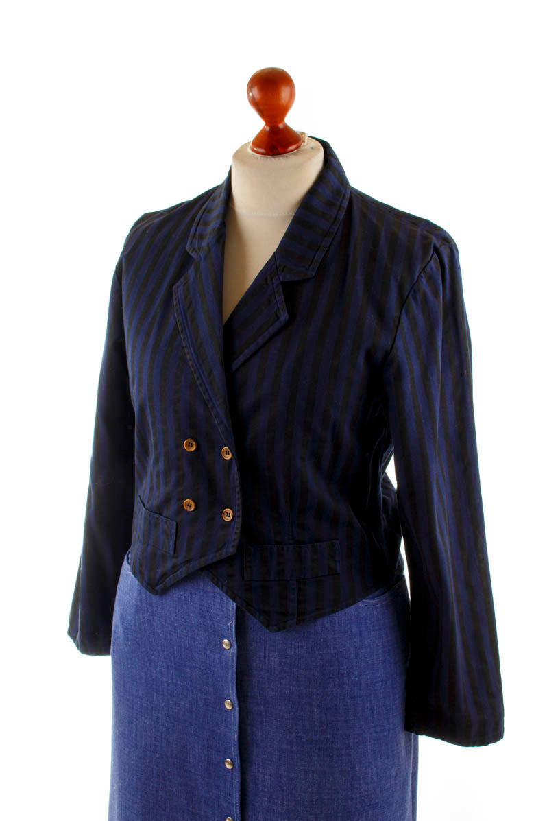 Vintage Jackett schwarz blau
