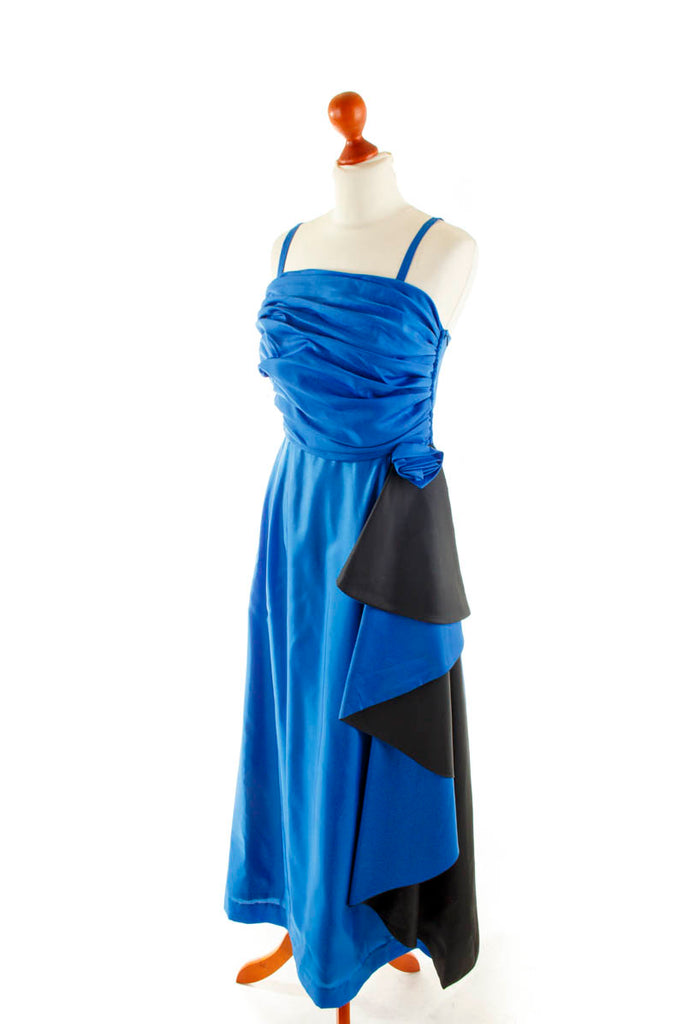 Vintage Abendkleid lang blau