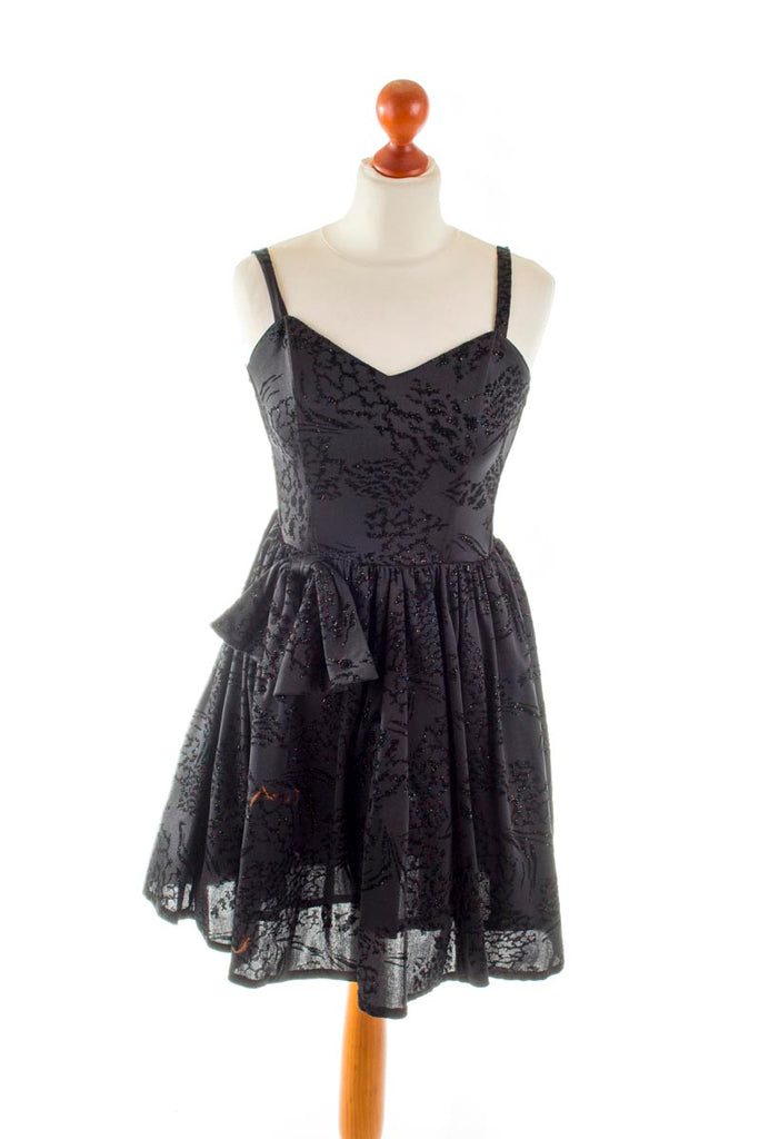 sexy Disco Kleid schwarz Glitzer