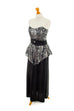 Vintage Abendkleid schwarz silber
