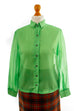 Vintage Bluse grün Glitzer kariert