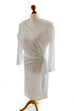 80er Disco Kleid weiß silber