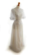 Vintage Brautkleid weiß Chiffon