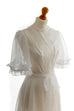 Vintage Brautkleid weiß Chiffon