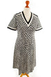 70er Disco Kleid schwarz weiß