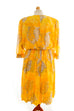 Vintage Sommerkleid gelb Chiffon