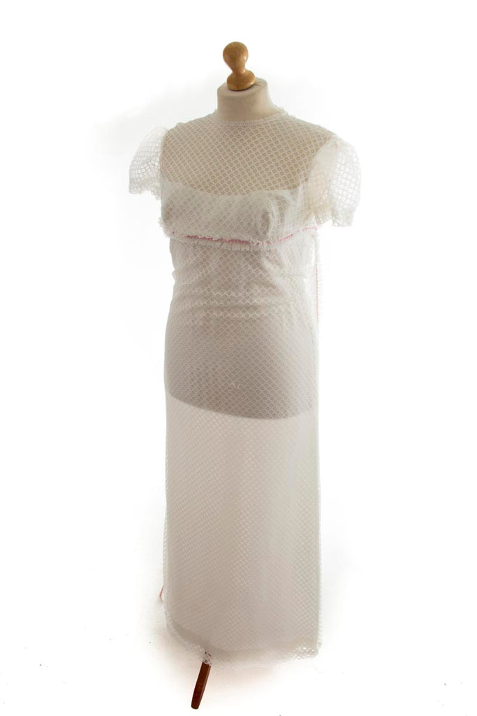 60er Brautkleid weiß Spitze