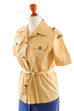 Vintage Safari Bluse beige
