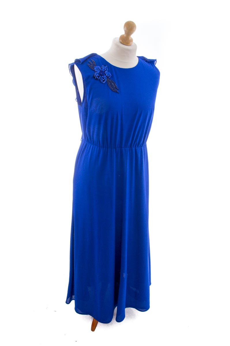 elegantes Abendkleid blau Stretch