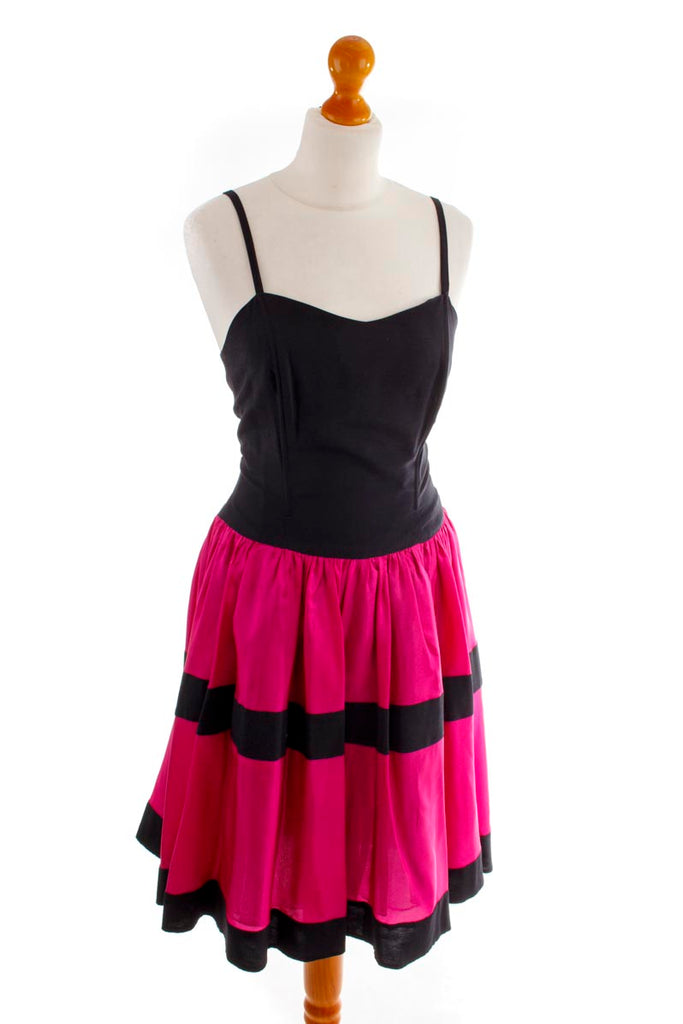 Partykleid schwarz pink