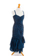 Abendkleid blau Taft