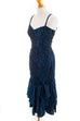 Abendkleid blau Taft
