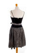 Partykleid schwarz Samt+Taft 80er 90er Abendmode Disco Frau schwarz XS 32-34 vintageberlin.de