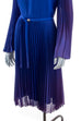 70er Disco Kleid blau Plissee