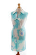 Rockabella Stretchkleid türkis Default Title 60er 70er blau Boho Disco Frau L 44-46 Mod Rockabilly Sekretärin türkis XL 48-50 vintageberlin.de