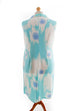 Rockabella Stretchkleid türkis 60er 70er blau Boho Disco Frau L 44-46 Mod Rockabilly Sekretärin türkis XL 48-50 vintageberlin.de
