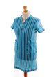 60er Stretchkleid blau Streifen