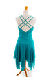Sommer Cocktailkleid türkis Chiffon 90er Abendmode Disco Frau M 40-42 Rockabilly türkis vintageberlin.de