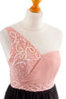 Partykleid kurz schwarz rosa 90er Abendmode Frau rosa S 36-38 schwarz vintageberlin.de