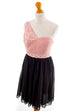 Partykleid kurz schwarz rosa 90er Abendmode Frau rosa S 36-38 schwarz vintageberlin.de