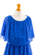 Chiffonkleid blau Glitzer