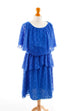 Chiffonkleid blau Glitzer