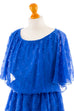 Chiffonkleid blau Glitzer
