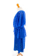 Chiffonkleid blau Glitzer