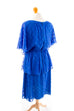 Chiffonkleid blau Glitzer