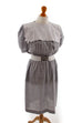 80er Vintage Kleid grau Streifen Default Title 80er Boho Disco Frau grau S 36-38 Sekretärin vintageberlin.de