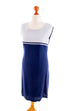Etuikleid blau maritim Default Title 60er 70er blau Frau M 40-42 Rockabilly Sekretärin vintageberlin.de