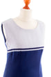Etuikleid blau maritim 60er 70er blau Frau M 40-42 Rockabilly Sekretärin vintageberlin.de
