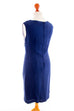 Etuikleid blau maritim 60er 70er blau Frau M 40-42 Rockabilly Sekretärin vintageberlin.de