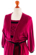 Vintage Hauskleid weinrot Nicki 70er Boho Frau Hippie M 40-42 Rockabilly rot vintageberlin.de
