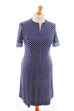 60er Kleid blau Punkte