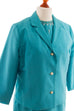 60er Etuikleid türkis + Blazer 60er Abendmode blau Disco Frau M 40-42 Mod Rockabilly Sekretärin Special türkis vintageberlin.de