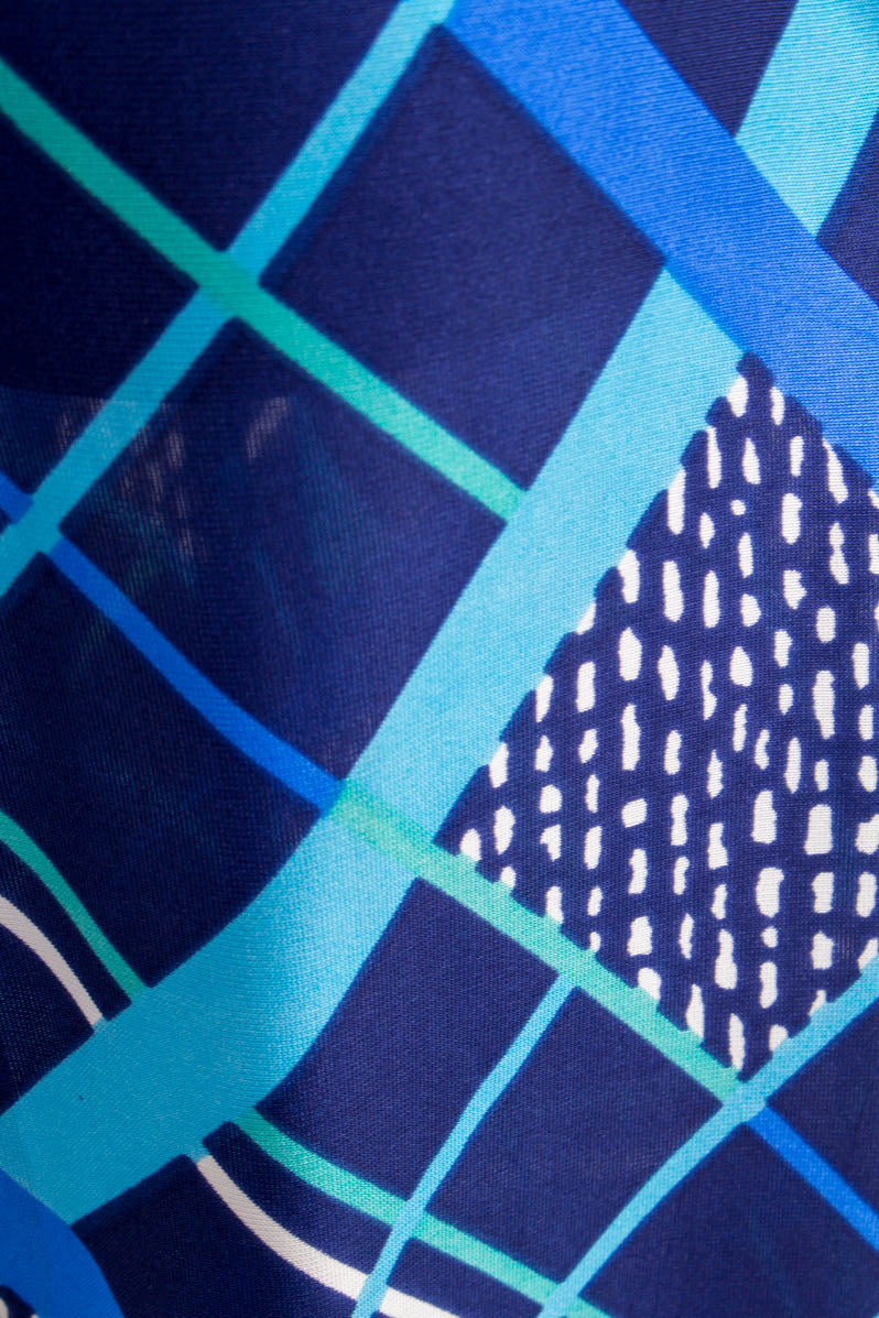 60s Hippiekleid blau