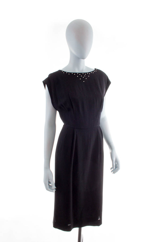 60er Cocktailkleid schwarz