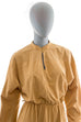 80er Fledermauskleid beige