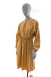 80er Fledermauskleid beige