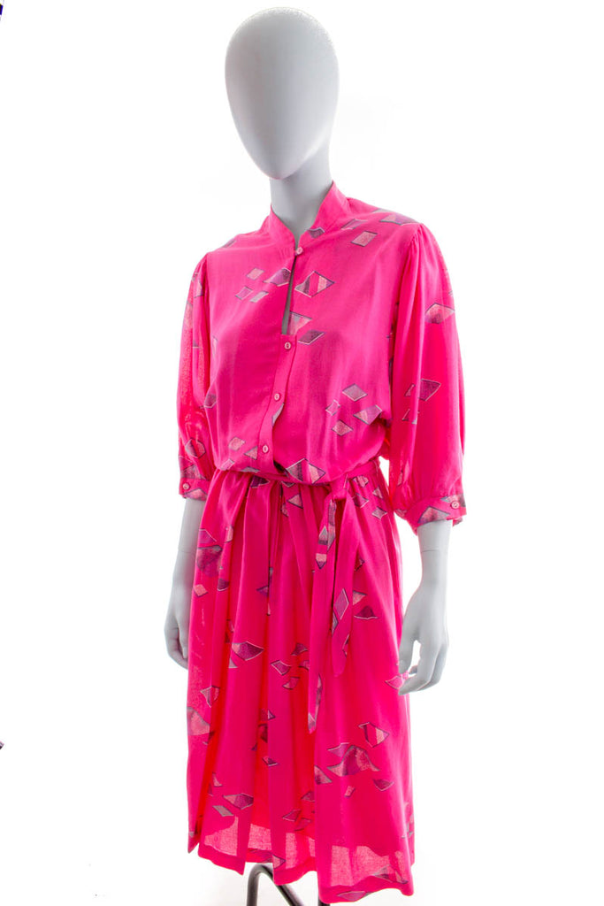 Fledermauskleid pink Default Title 70er 80er Boho Disco Frau M 40-42 pink real-80er real_80er Special vintageberlin.de