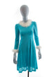 Disco Tanzkleid türkis Glitzer