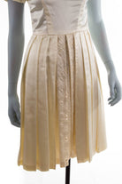 50s Brautkleid creme Satin