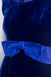 60s Abendkleid lang blau Samt 50er 60er Abendmode blau Frau S 36-38 Schlager Special vintageberlin.de