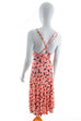 Hippie Sommerkleid rot Muster 60er 70er Boho bunt Disco Frau Hippie real-boho Rockabilly rot Special XS 32-34 vintageberlin.de