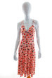 Hippie Sommerkleid rot Muster 60er 70er Boho bunt Disco Frau Hippie real-boho Rockabilly rot Special XS 32-34 vintageberlin.de