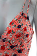 Hippie Sommerkleid rot Muster 60er 70er Boho bunt Disco Frau Hippie real-boho Rockabilly rot Special XS 32-34 vintageberlin.de