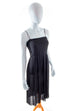 50er Jahre Abendkleid schwarz Plissee